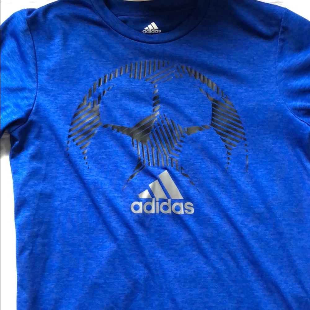 Adidas blue soccer tee